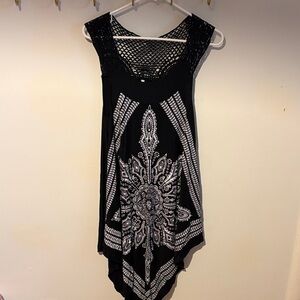 India Boutique Monochrome Asymmetrical Dress